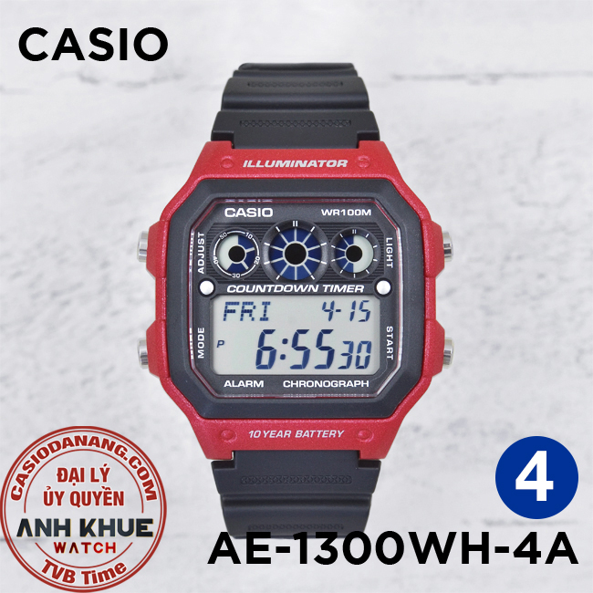 Đồng hồ nam dây nhựa Casio chính hãng AE-1300 Series (42mm)