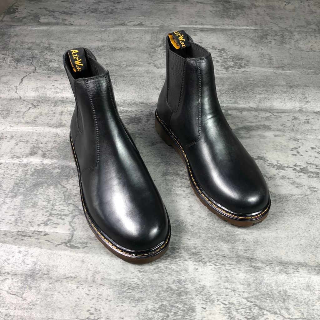 Giày chelsea boots da bò đế kếp Beman BMB01, lớp da ngoài da bò nappa nhập khẩu cao cấp, đế kếp cao cấp chống chơn trươt