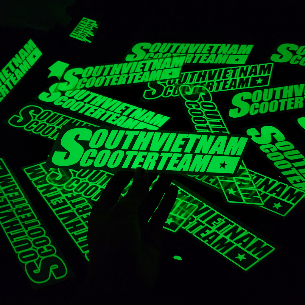 Tem SOUTHVIETNAMCOOTERTEAM trang trí DẠ QUANG HONDA phát sáng ban đêm