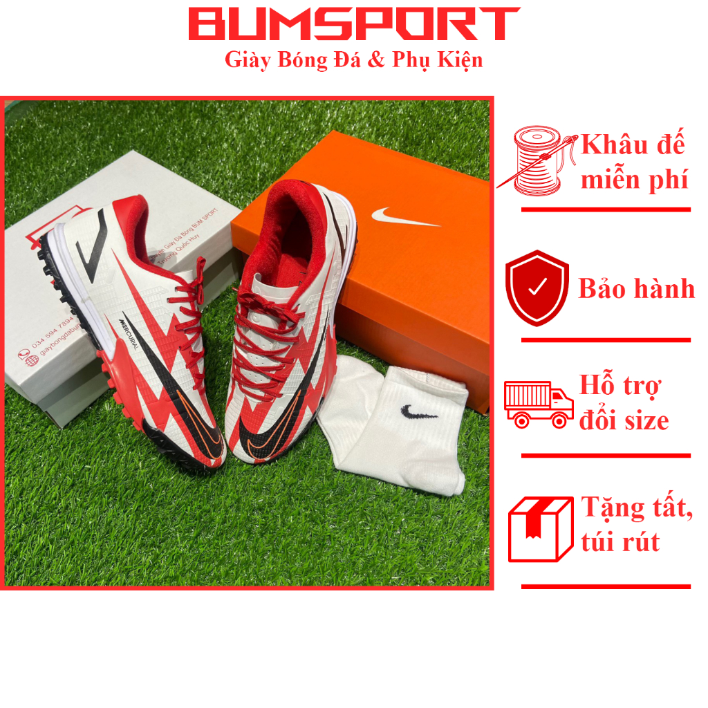 Giày đá banh cỏ nhân tạo Mercurial vapor 14  đế mềm – BUMSPORT