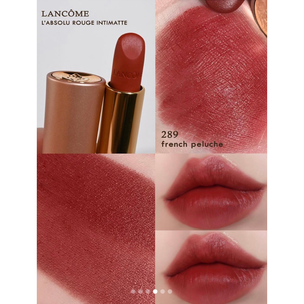 Son thỏi Lancome Siêu Mịn Lì full box 3.5g Màu 289 French Peluche Đỏ Gạch