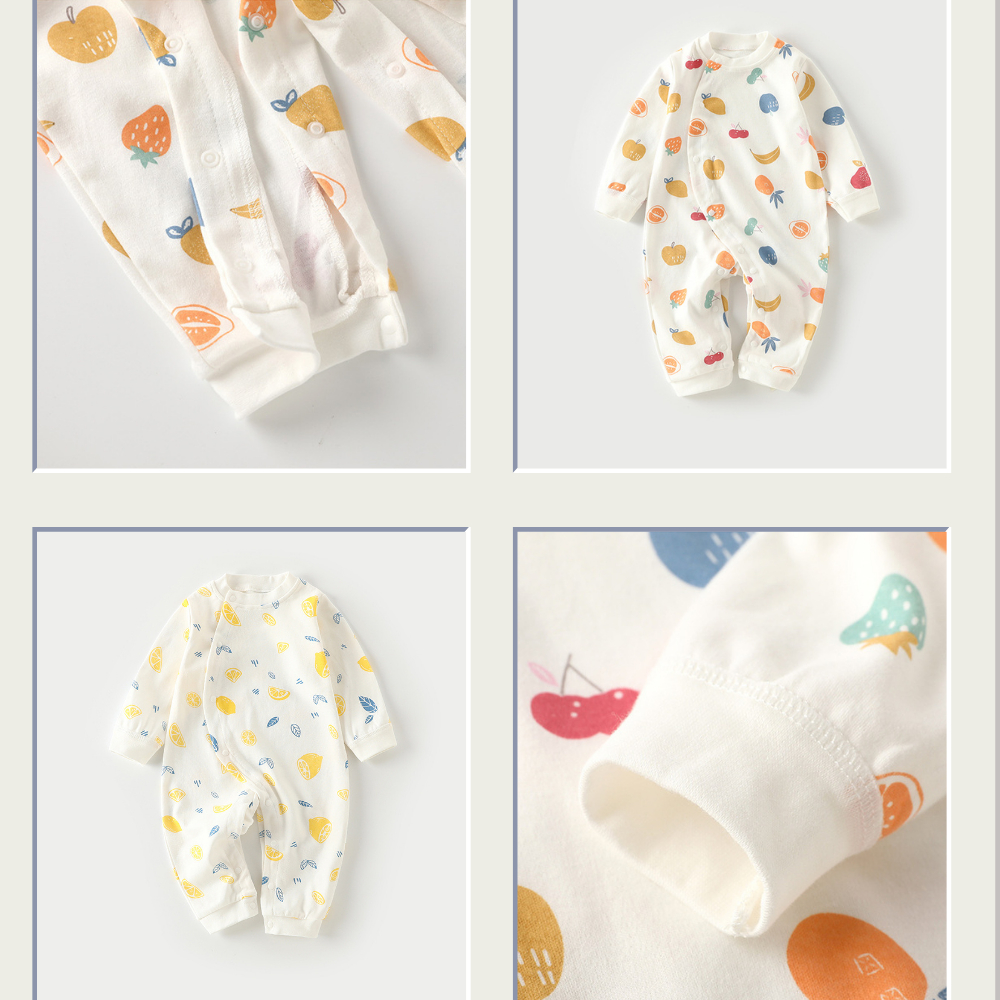 Body thu đông áo liền quần dài tay cho bé chất cotton 100% size từ 3-12kg BDM01