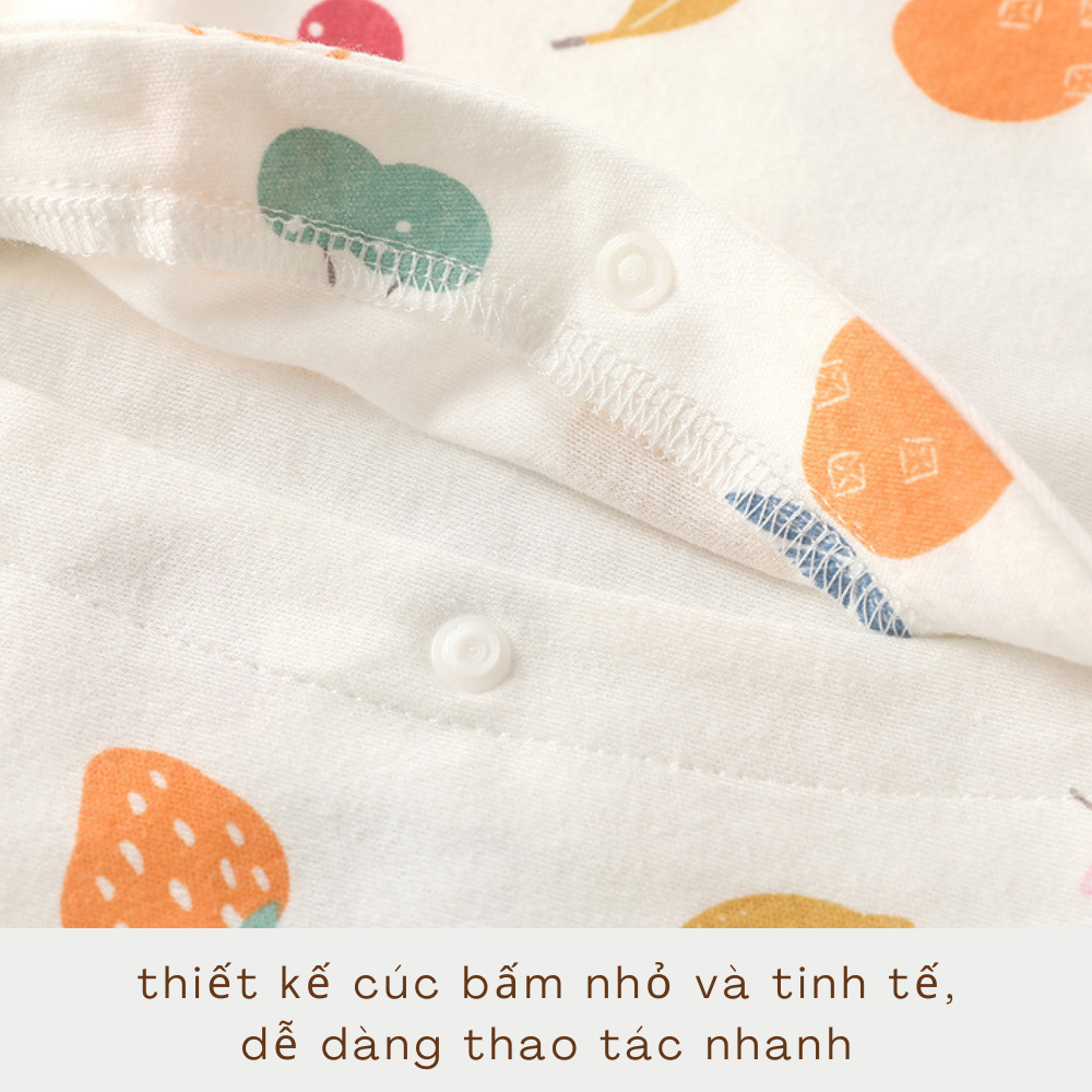 Body thu đông áo liền quần dài tay cho bé chất cotton 100% size từ 3-12kg BDM01