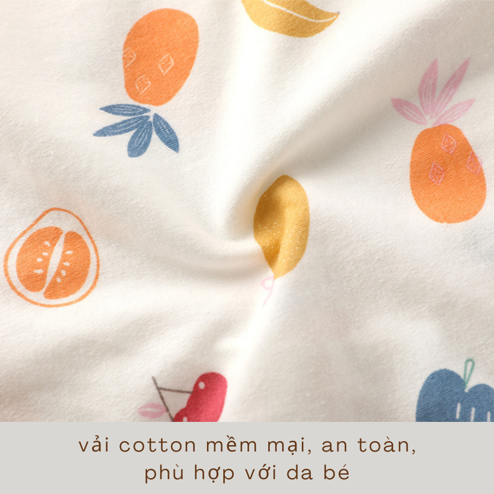 Bộ quần áo dài tay thu đông cho bé cài giữa chất cotton 100% size từ 4-12kg BODM01