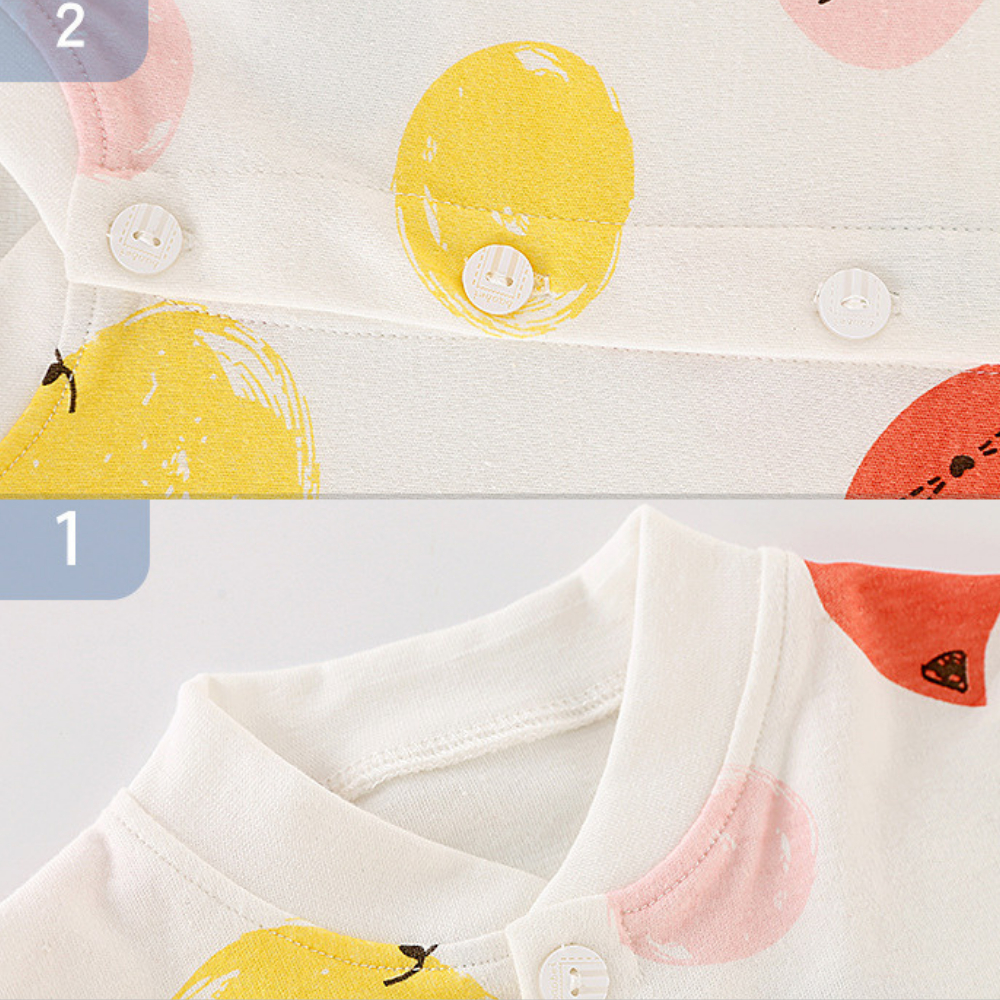 Bộ quần áo dài tay thu đông cho bé cài giữa chất cotton 100% size từ 4-12kg BODM01