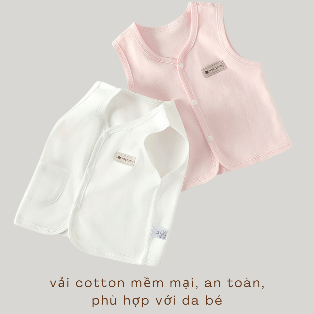 Áo gile cho bé trai bé gái chất cotton 100% size từ 5-14kg AGL01