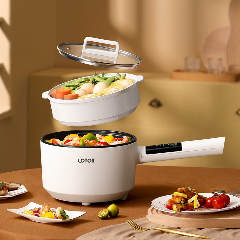 Chảo Điện Đa Năng Lotor 19CD Nồi Điện Thông Minh Dung Tích 2.5L Công Suất 900W Xào Nấu Siêu Nhanh Hàng Chính Hãng