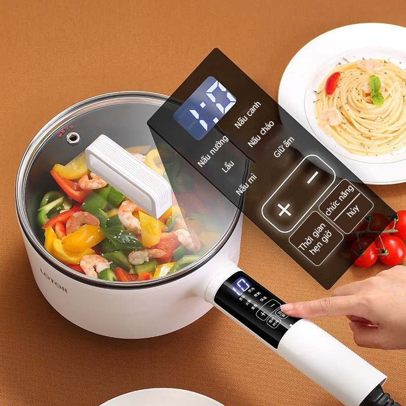 Chảo Điện Đa Năng Lotor 19CD Nồi Điện Thông Minh Dung Tích 2.5L Công Suất 900W Xào Nấu Siêu Nhanh Hàng Chính Hãng