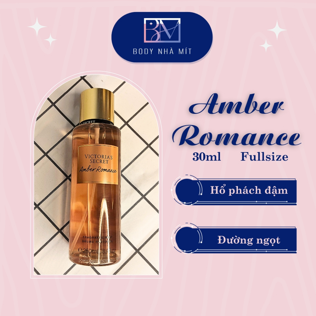 [HÀNG CHÍNH HÃNG] Bodymist Amber Romance Victoria’s Secret