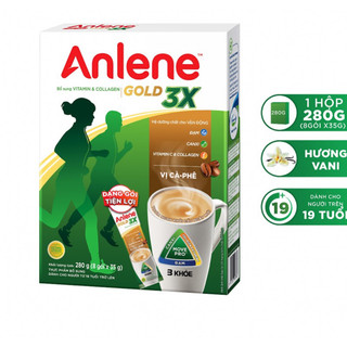 SỮA BỘT ANLENE GOLD VỊ CÀ PHÊ HỘP 280G (8 GÓI x 35G)