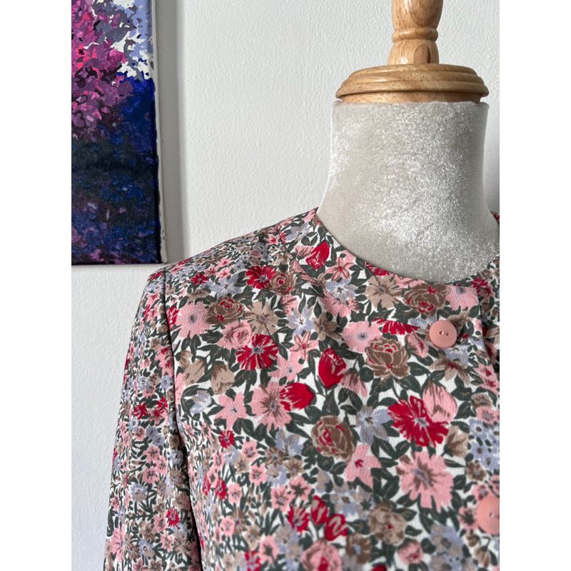 H1288 áo khoác nữ hoạ tiêt vintage cực xinh