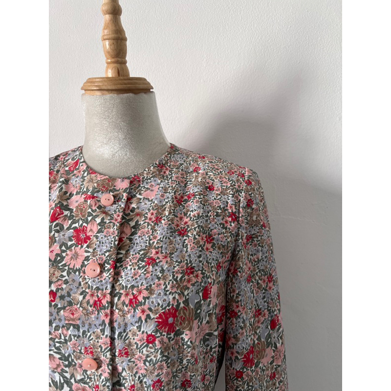 H1288 áo khoác nữ hoạ tiêt vintage cực xinh