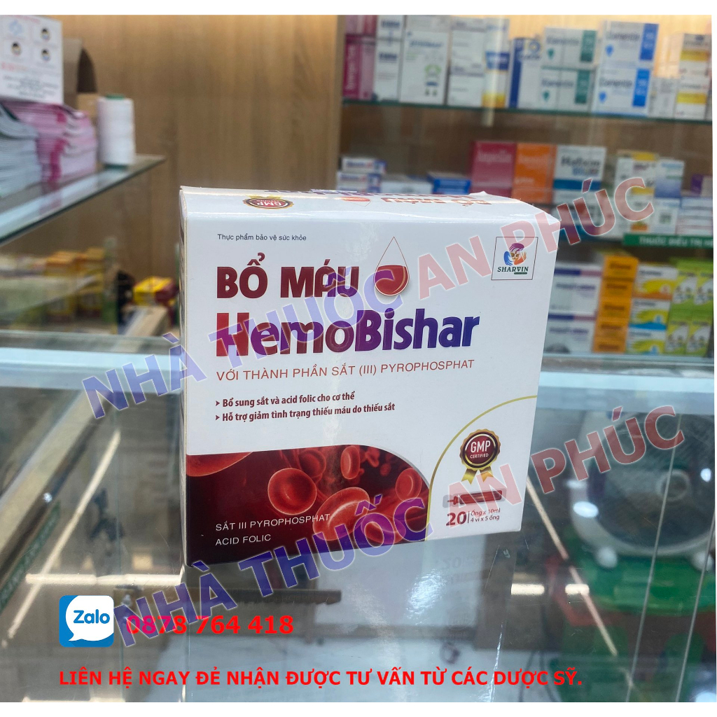 HEMOBISHAR - SẢN PHẨM BỔ MÁU DO THIẾU SẮT VÀ ACID FOLIC