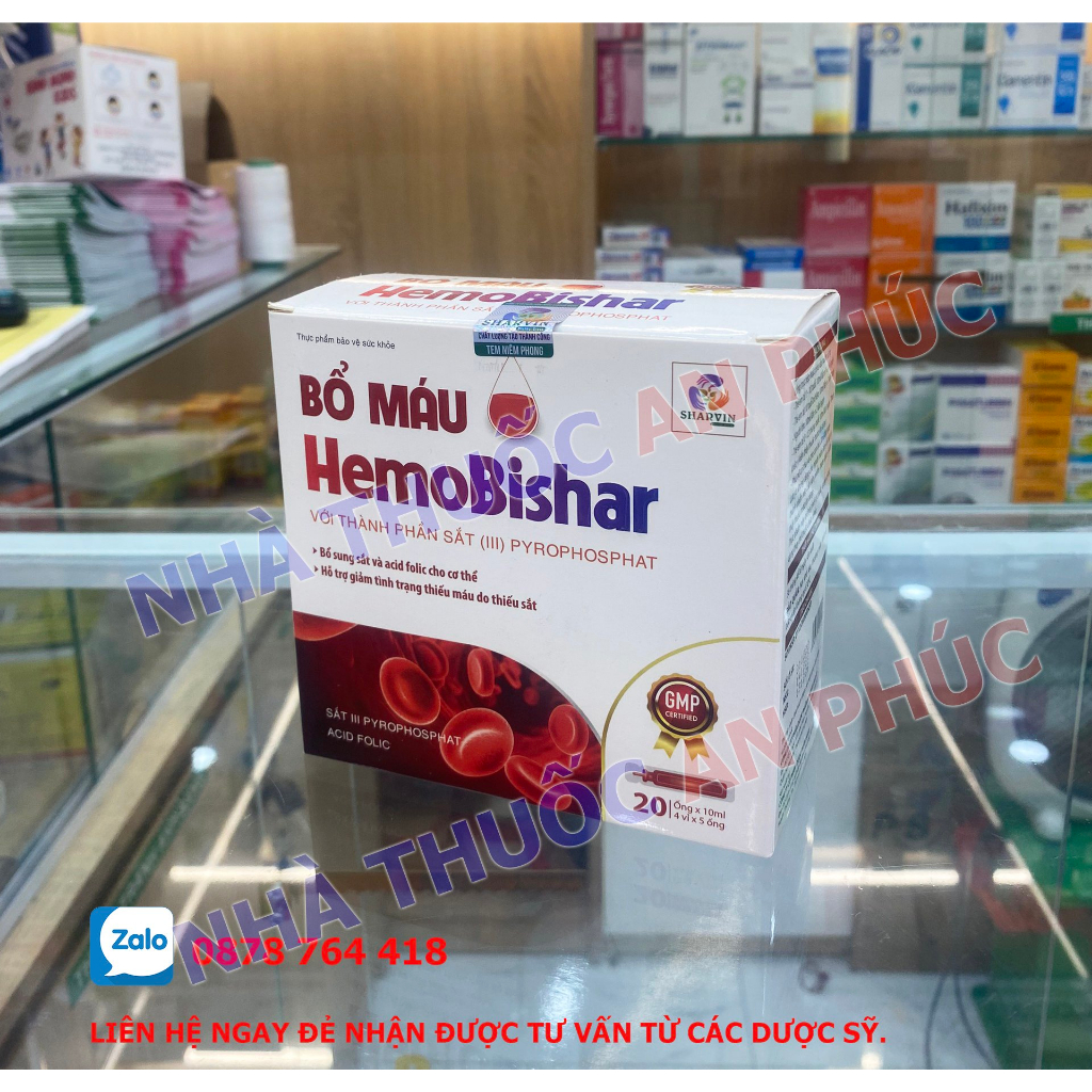 HEMOBISHAR - SẢN PHẨM BỔ MÁU DO THIẾU SẮT VÀ ACID FOLIC