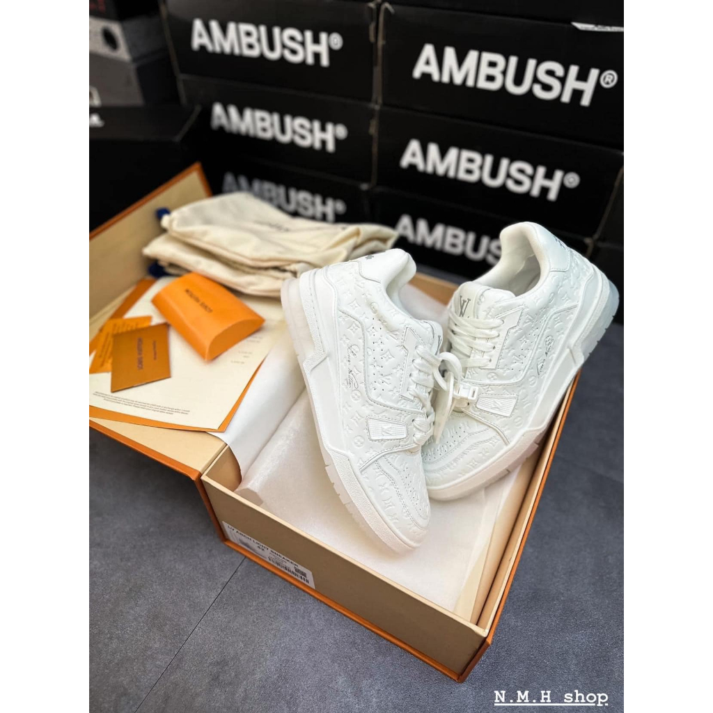 Full Box + Tặng Kèm Tất | Giày Sneaker Louis Vuitton Trainer " White "