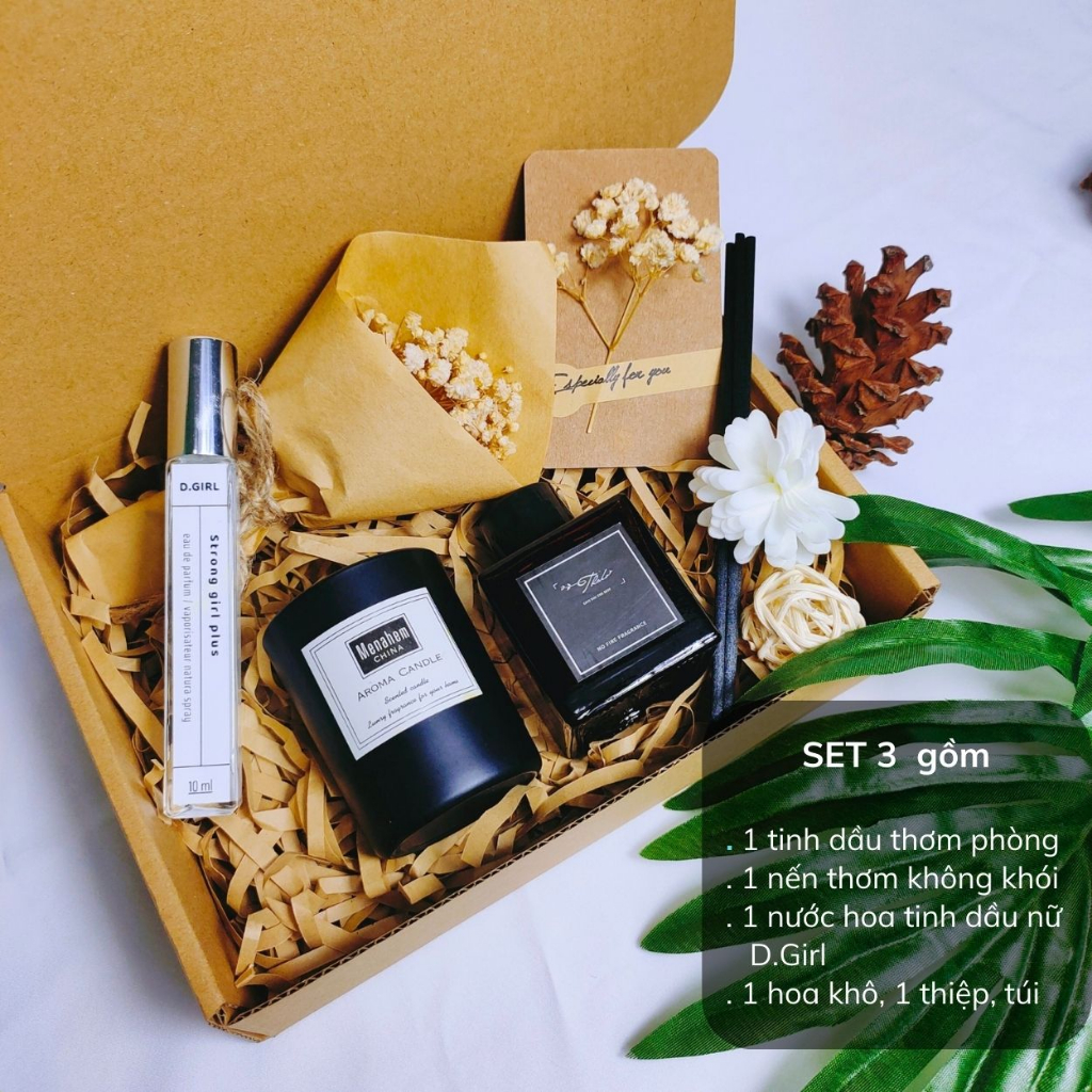 Hộp Quà Tặng Sinh Nhật 4 món dành tặng nữ, tặng bạn gái 20/10 8/3