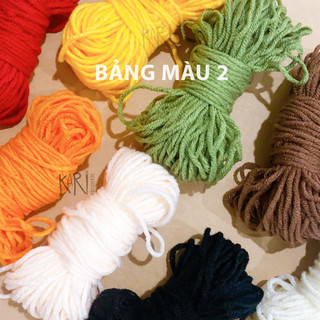Chiết len 1/5 cuộn ~10gr milk cotton 50gr mác đen bảng màu 2
