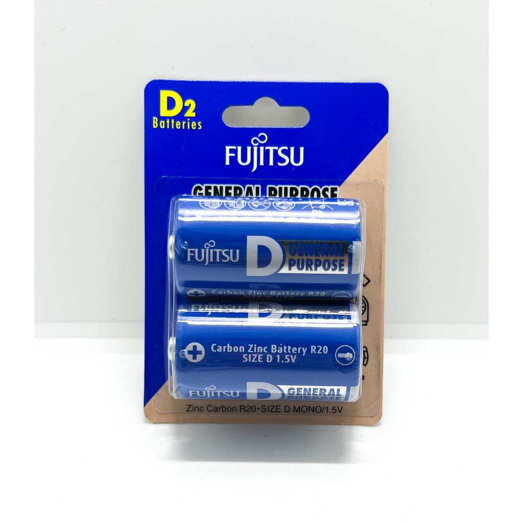 Vỉ 2 Viên Pin Đại  1,5V Fujitsu bền bỉ dùng cho bếp gas , đồng hồ , radio...