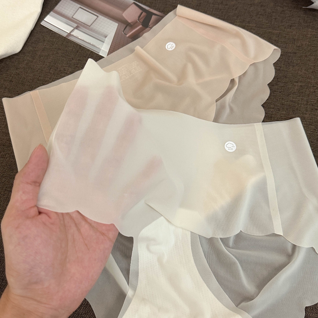 Quần Lót Nữ Đúc Su Lụa Băng Tàng Hình Kháng Khuẩn Viền Sóng Cao Cấp 765