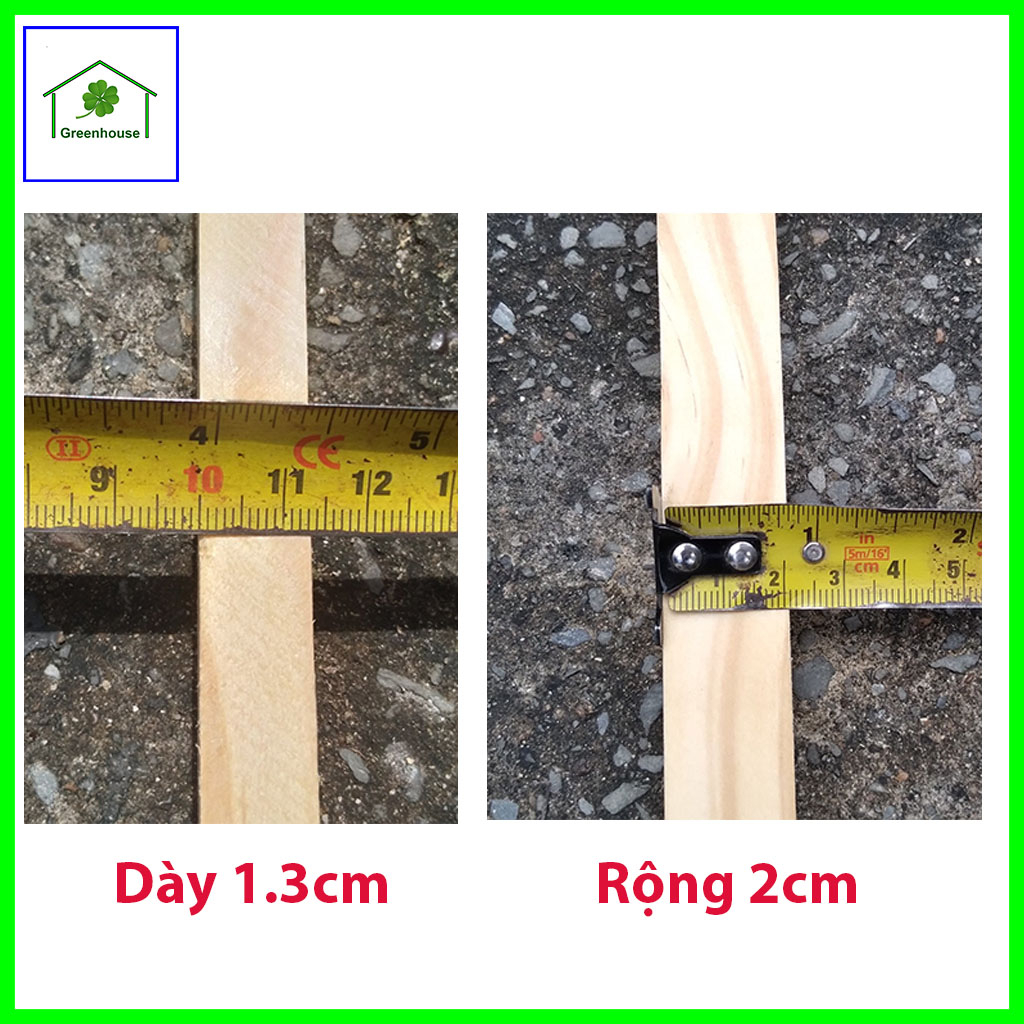 Combo 5 thanh gỗ thông 30x2x1.3cm trang trí nhà cửa handmade DIY, kệ , đồ chơi tre em, khắc laser Greenhouse-ngoinhaxanh