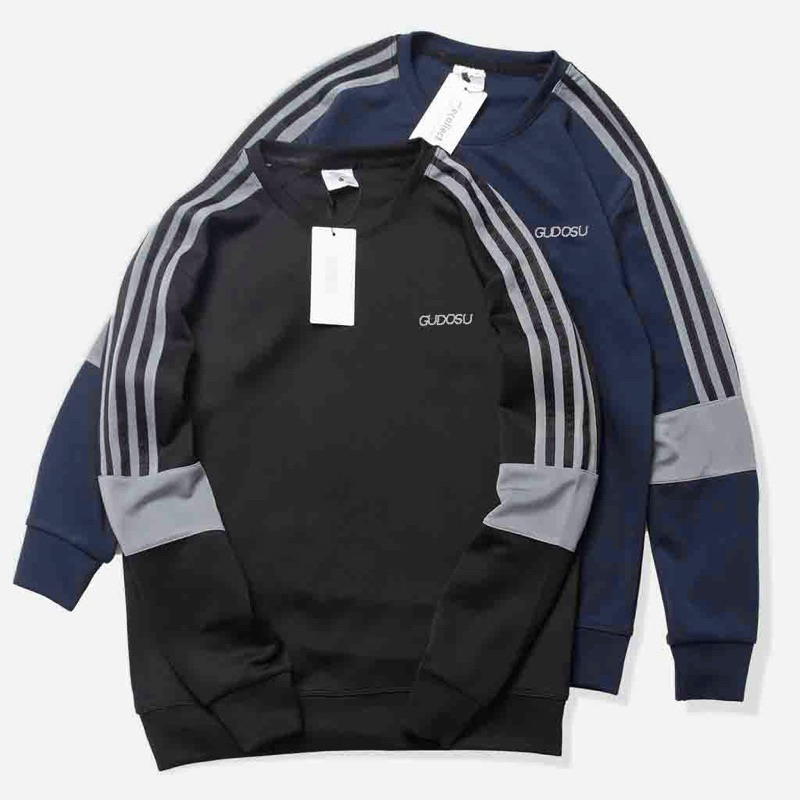 Bộ thể thao nam dài tay, bộ thu đông nam cổ tròn chất Poly dày dặn phối màu trẻ trung năng động