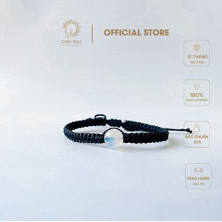 Vòng tay phong thủy đá Mặt Trăng đan dây thủ công tốt cho tình yêu, công việc Cara Gem CR40