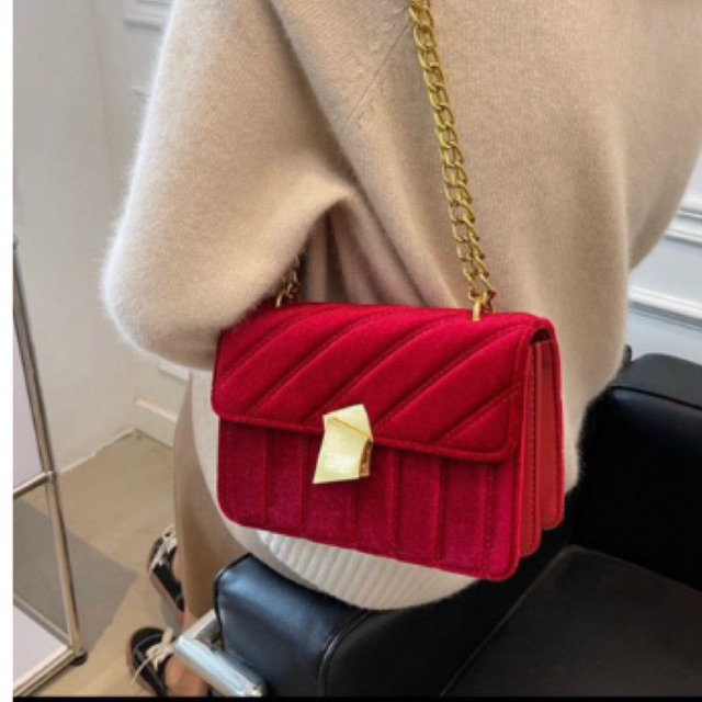 Túi xách nữ thời trang đeo chéo, túi đeo vai dây xích sang chảnh