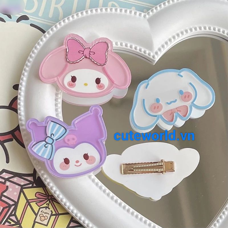 Kẹp Tóc Mặt Các Nhân Vật Sanrio Dễ Thương
