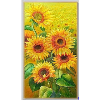 Tranh thêu chữ thập hoa hướng dương A276 cm - A276-9CT cm - tranh chưa thêu