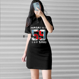 Váy polo có big size hoạ tiết NAGA SAKI