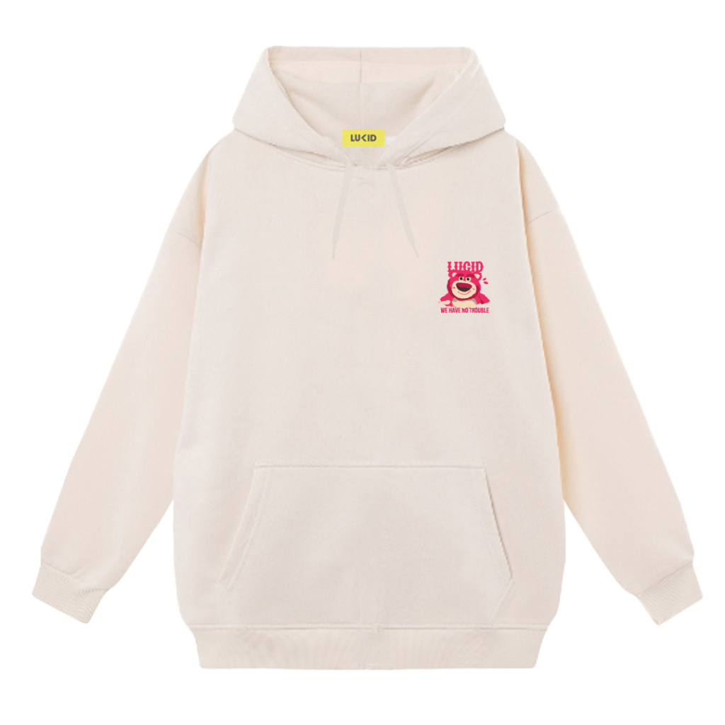 Áo Hoodie Local Brand Unisex LUCID GẤU DÂU Nam Nữ Nỉ Bông Mũ 2 Lớp