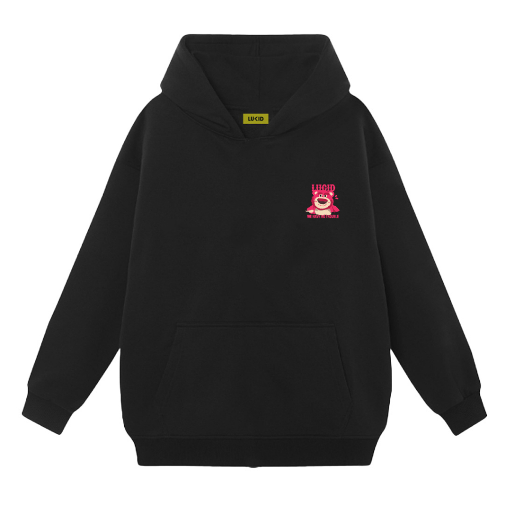 Áo Hoodie Local Brand Unisex LUCID GẤU DÂU Nam Nữ Nỉ Bông Mũ 2 Lớp