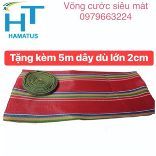 Võng cước Coffee Hamalus tặng kèm 5 mét dây dù