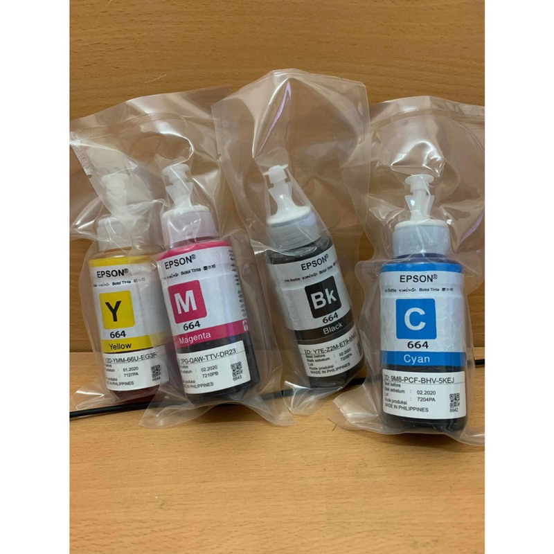 Bộ mực in 4 màu mã 664 dùng cho Epson L110,L120, L210,L220, L300,L310, L350