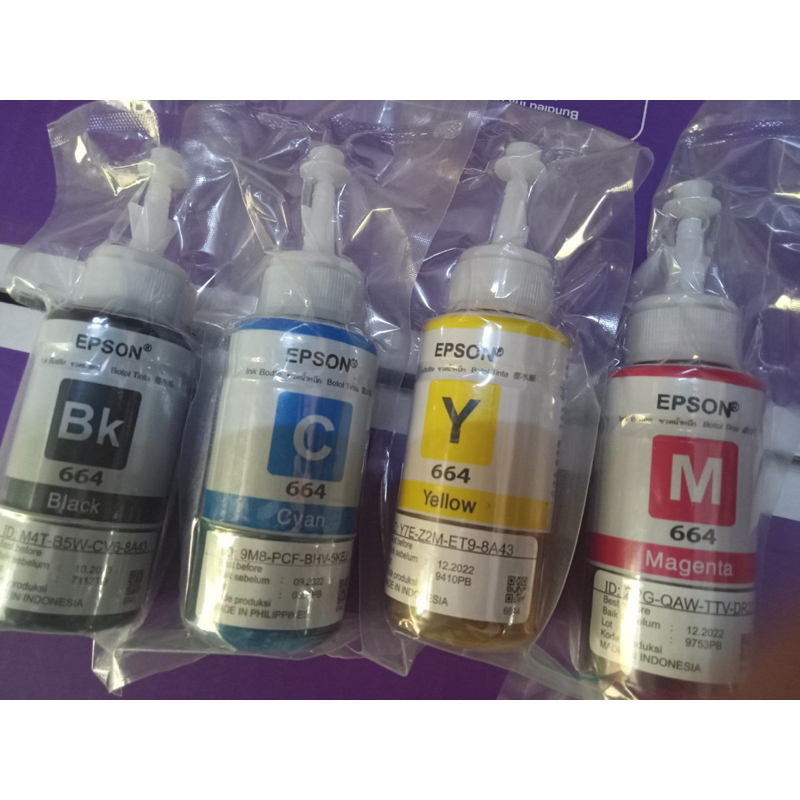 Bộ mực in 4 màu mã 664 dùng cho Epson L110,L120, L210,L220, L300,L310, L350