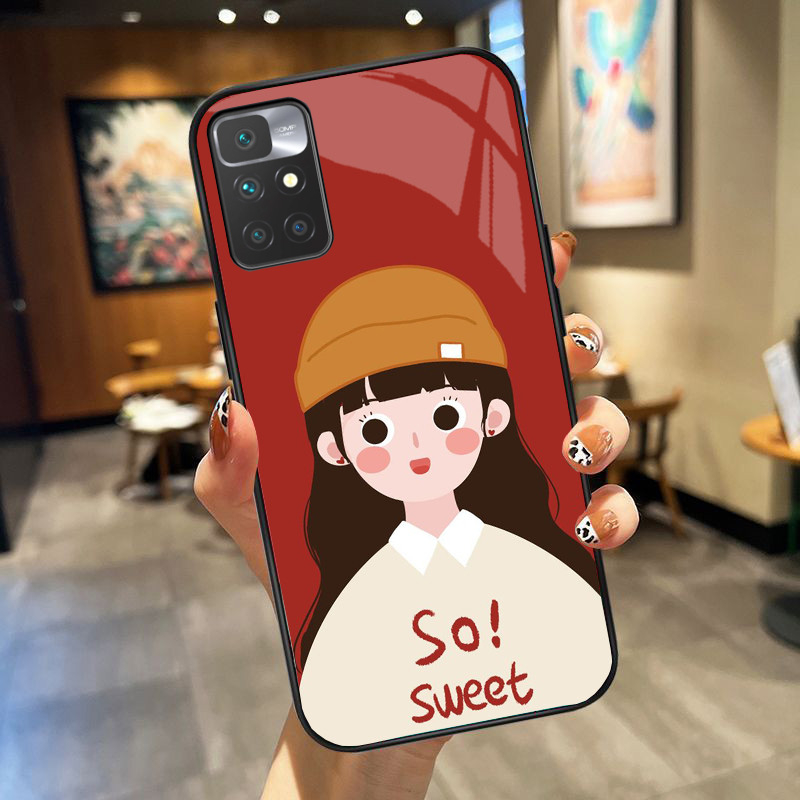 Ốp Lưng Xiaomi Redmi 10 mặt kính cường lực cao cấp, ốp đôi