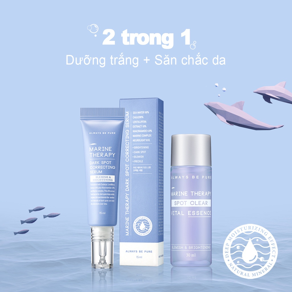 Bộ 2 Sản Phẩm Always Be Pure Giảm Thâm Nám & Dưỡng Sáng Da Essence 30ml + Serum 15ml
