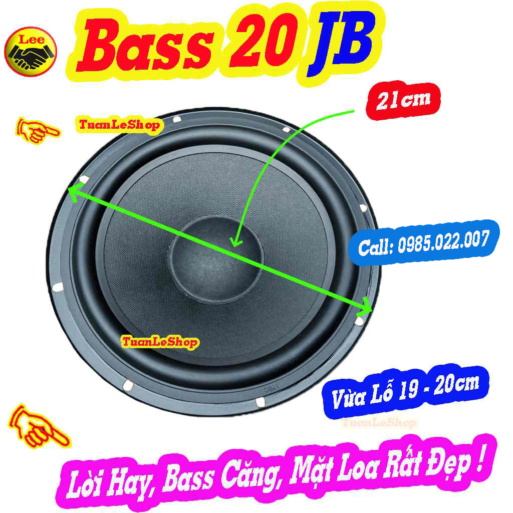 LOA BASS 20 DÀNH CHO LOA KÉO VÀ AMPLI VỪA VÀ NHỎ, LOA BLUETOOTH BASS 20 COI 26 TỪ 100 - GIÁ 2 LOA BASS 20 JB803