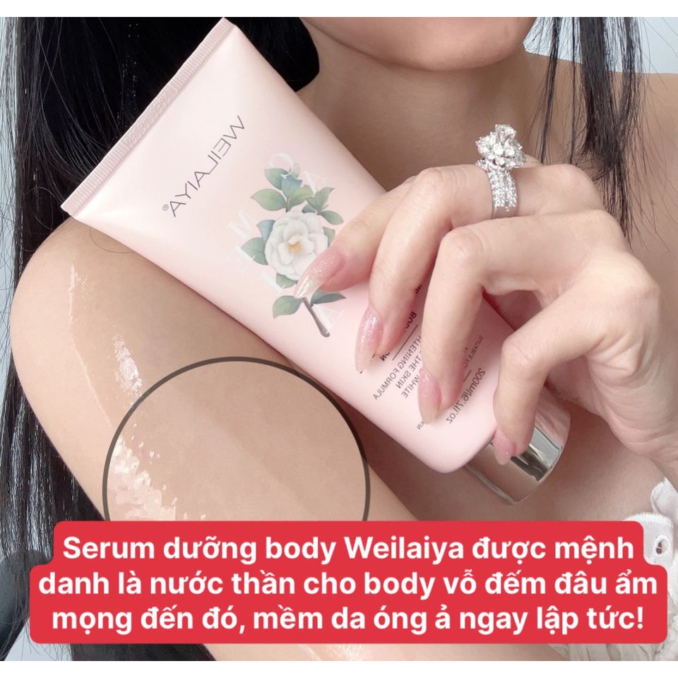 Serum dưỡng trắng cấp ẩm, ngăn ngừa lão hóa Hoa trà Body Lotion Weilaiya, 200ml