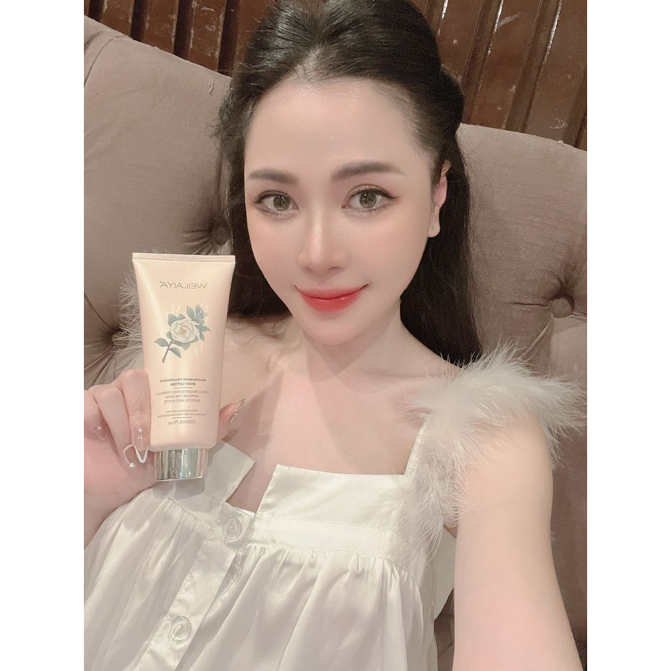 Serum dưỡng trắng cấp ẩm, ngăn ngừa lão hóa Hoa trà Body Lotion Weilaiya, 200ml