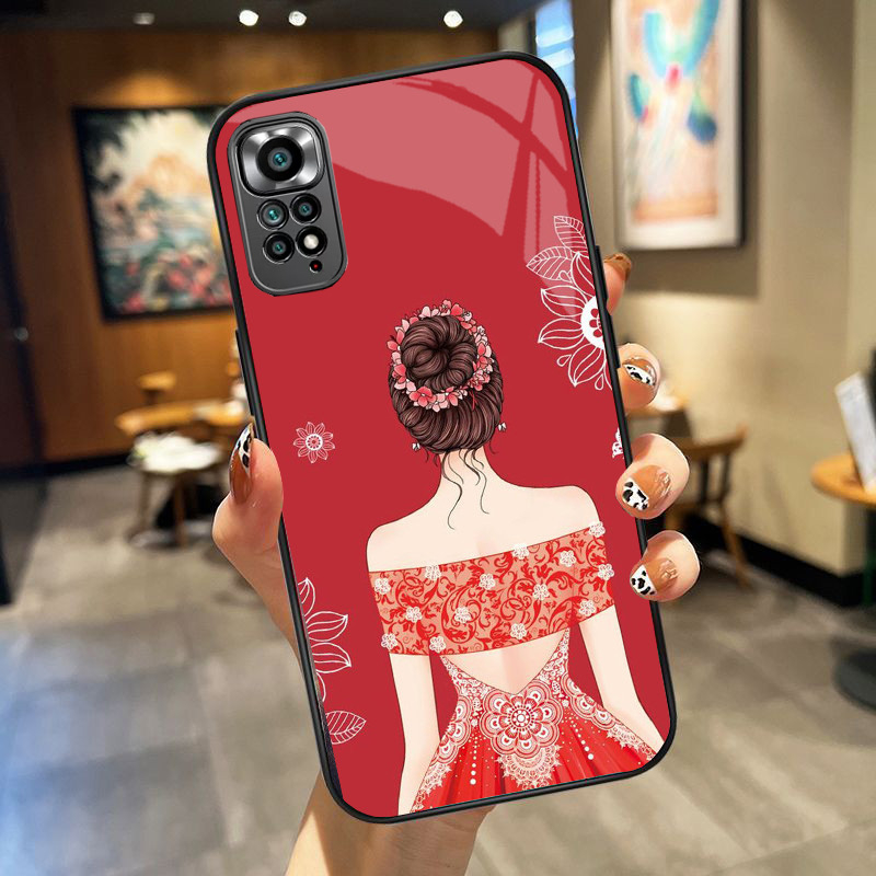 Ốp Lưng XIAOMI REDMI NOTE 11S, NOTE 11 4G, NOTE 11 5G, NOTE 11 PRO, NOTE 11 PRO 5G, PRO + mặt kính cao cấp, ốp đôi