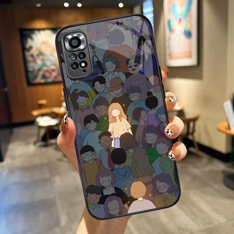 Ốp Lưng XIAOMI REDMI NOTE 11S, NOTE 11 4G, NOTE 11 5G, NOTE 11 PRO, NOTE 11 PRO 5G, PRO + mặt kính cao cấp, ốp đôi