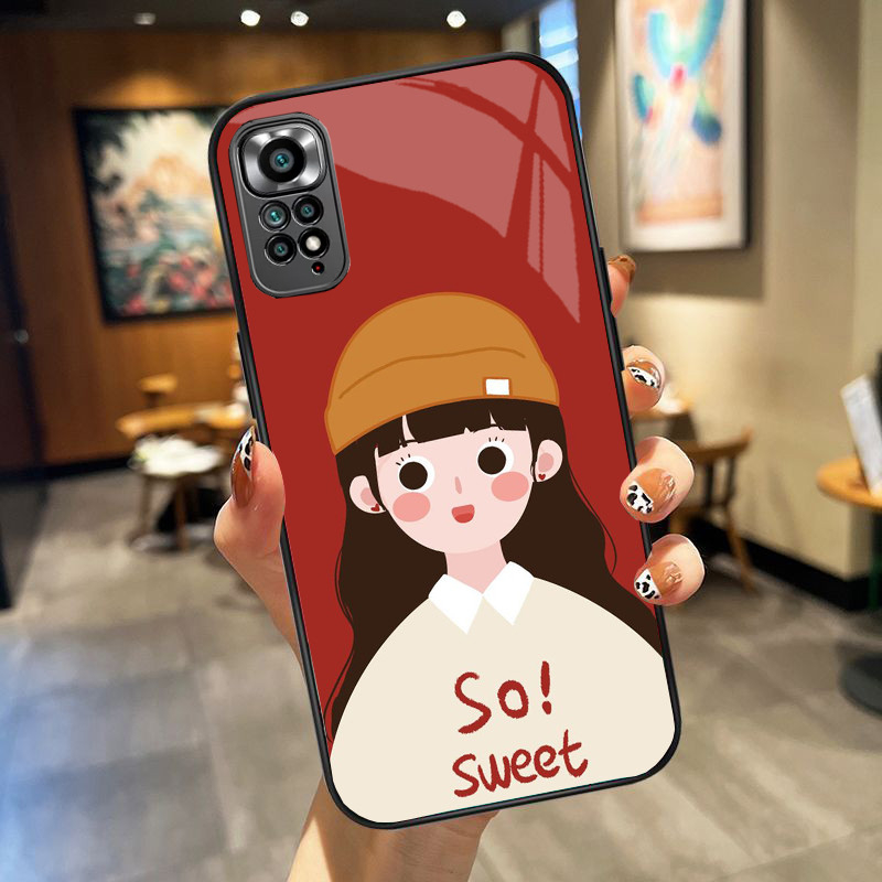 Ốp Lưng XIAOMI REDMI NOTE 11S, NOTE 11 4G, NOTE 11 5G, NOTE 11 PRO, NOTE 11 PRO 5G, PRO + mặt kính cao cấp, ốp đôi