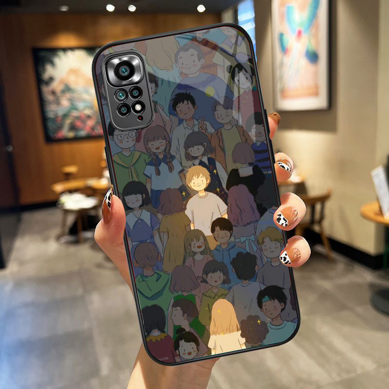 Ốp Lưng XIAOMI REDMI NOTE 11S, NOTE 11 4G, NOTE 11 5G, NOTE 11 PRO, NOTE 11 PRO 5G, PRO + mặt kính cao cấp, ốp đôi