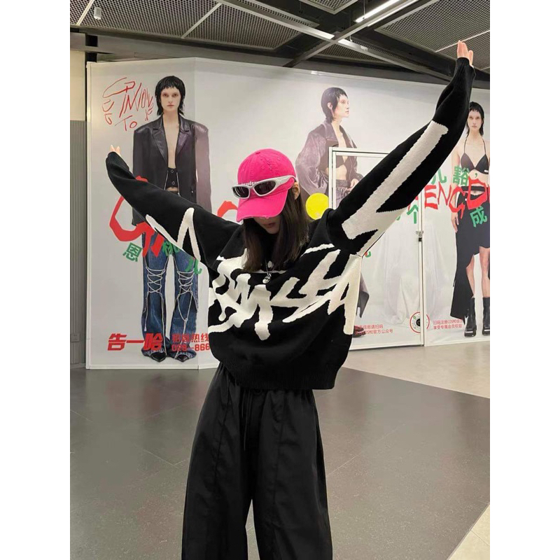 Sweater/Áo len STUSSY STOCK dệt kim