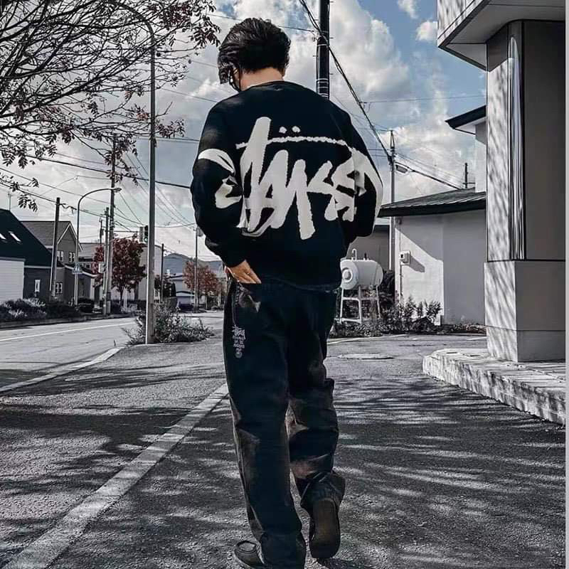 Sweater/Áo len STUSSY STOCK dệt kim