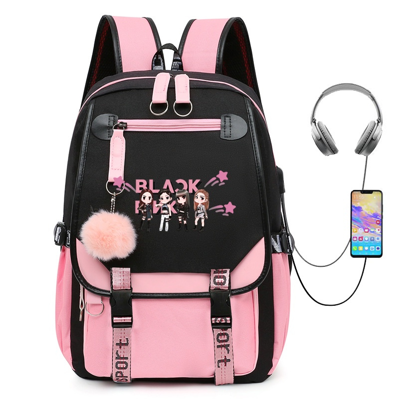 Ba Lô Đa Năng Thoáng Khí In Họa Tiết LISA BLACKPINK Thời Trang Dành Cho Nam Và Nữ - Hàng có sẵn