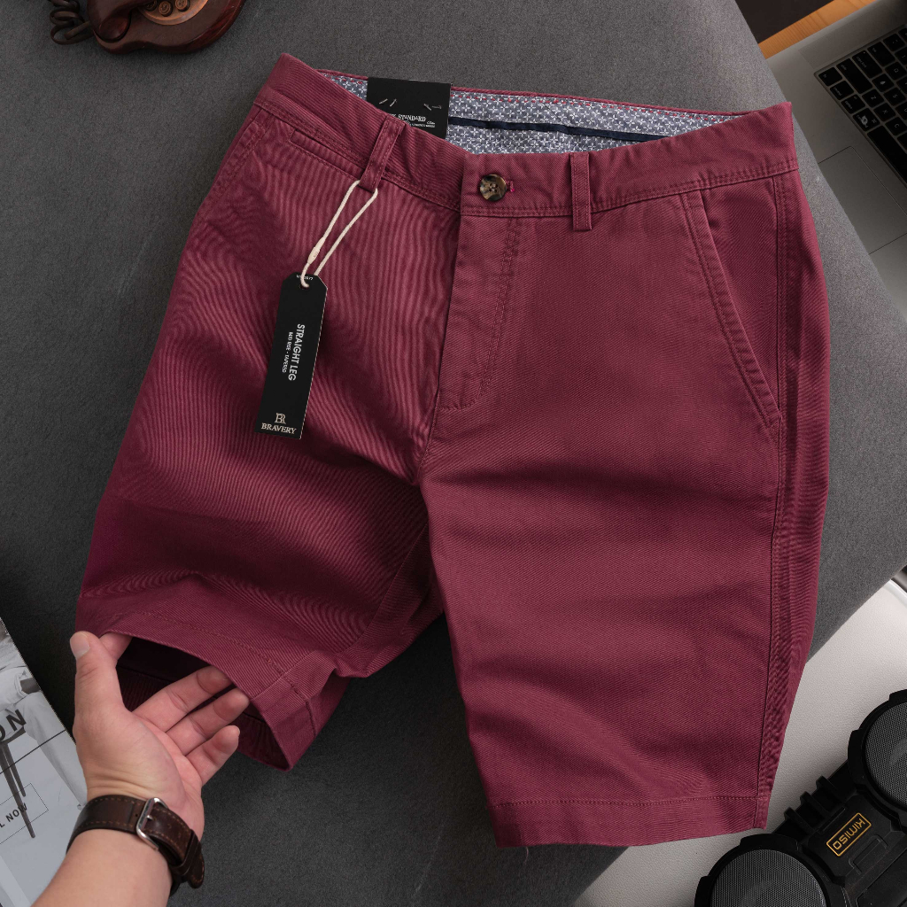 Quần short nam, Quần short kaki nam Bravery mềm mịn dày dặn, form regular fit - Bravery
