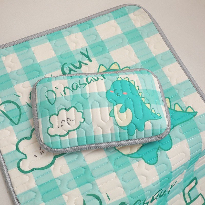 Chiếu Điều Hòa Kèm Gối Cao Su Non In Hình 5D Cho Bé Siêu Thoáng Mát