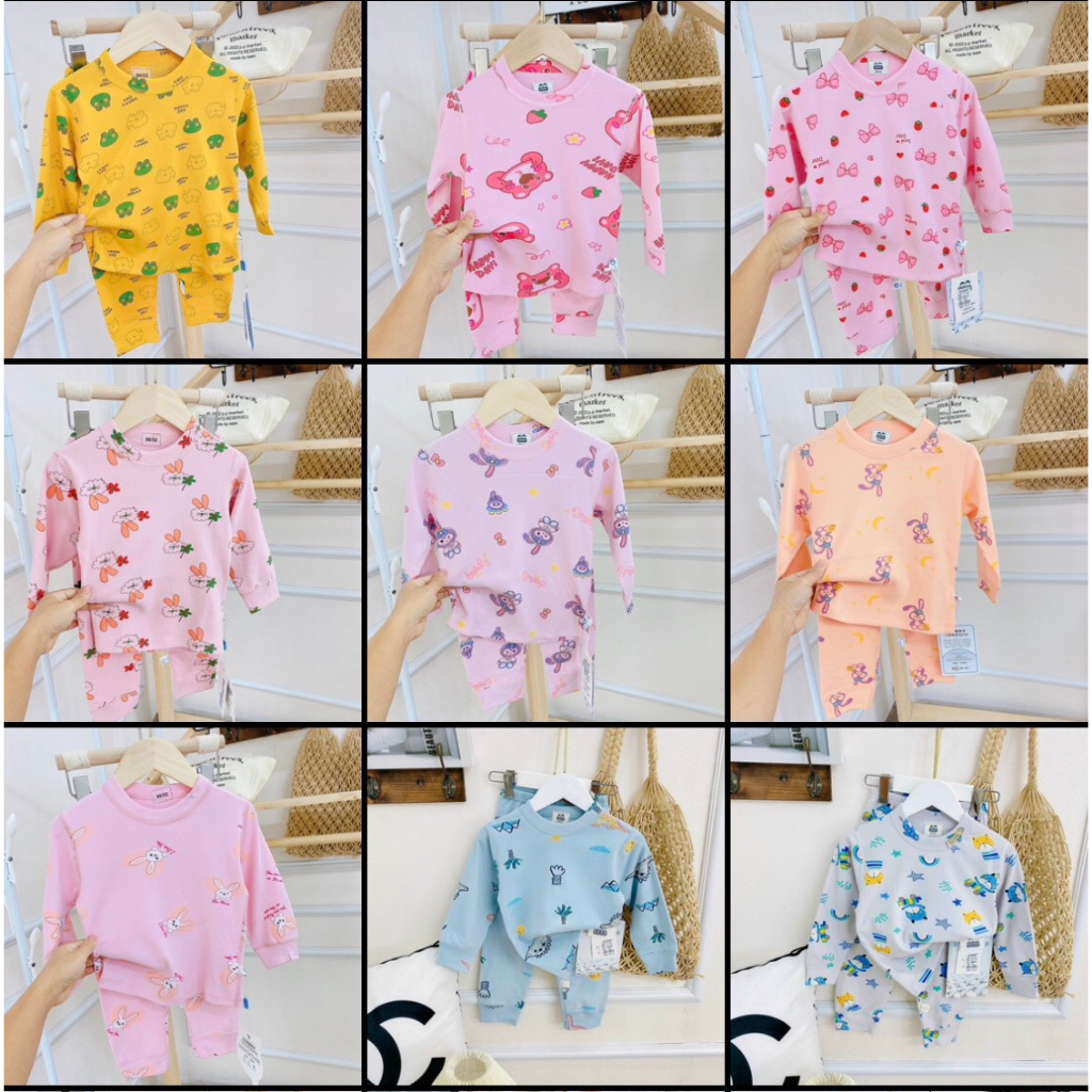 Bộ cotton len, nỉ cho bé trai, bé gái_Hàng QC cao cấp